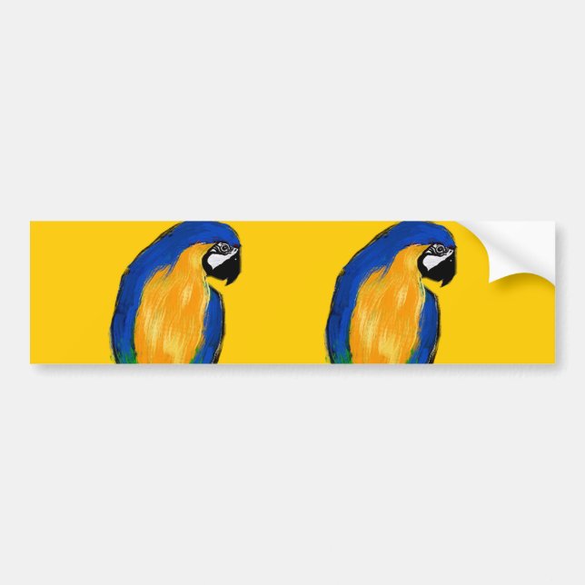 Blue Parrot Bumper Sticker (Front)
