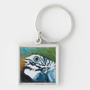 Blue Parrot Key Ring