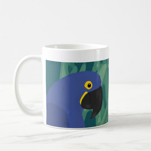 Blue Parrot Mug (Left)
