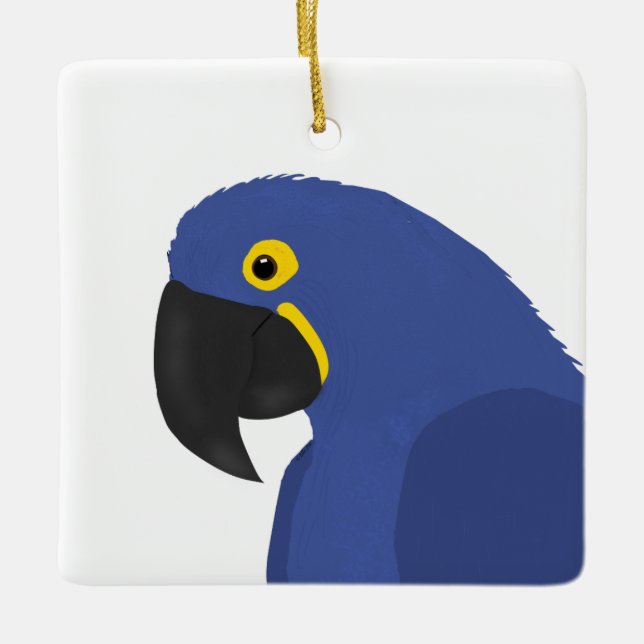 Blue Parrot Ornament (Front)