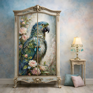 Blue Parrot Splendour Decoupage Tissue Paper
