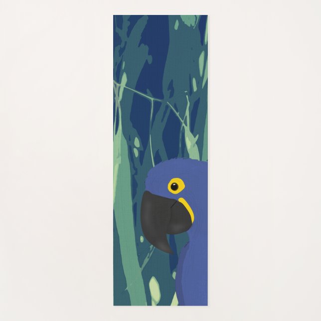 Blue Parrot Yoga Mat (Front)