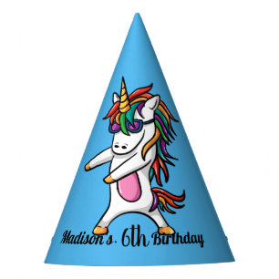 Blue Party Like A Unicorn Birthday Hat