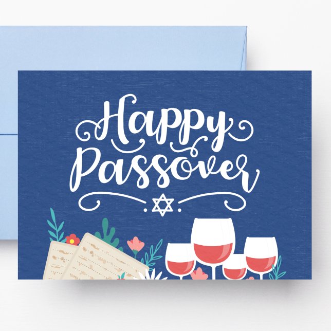 Blue Passover Postcard (Creator Uploaded)