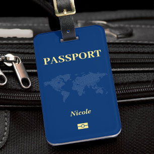 Blue Passport Luggage Tag