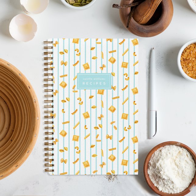 Blue | Pasta Shapes Personalised Notebook (Creator Uploaded)