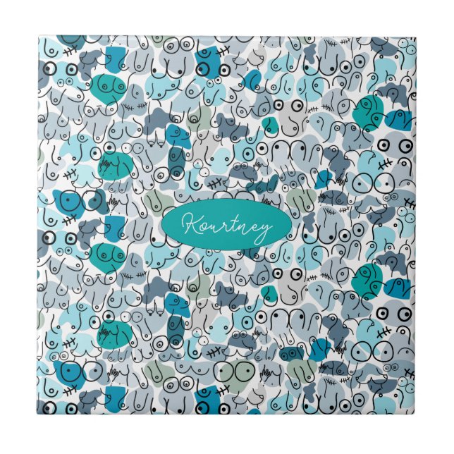 blue pastel breast ceramic tile (Front)