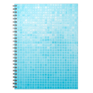 Blue pastel ceramic wall and floor tiles abstract  notebook