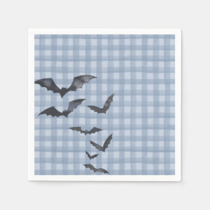 Blue Pastel Little Boo Ghost Birthday Dessert Napkin