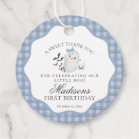 Blue Pastel Little Boo Ghost Birthday Party Circle