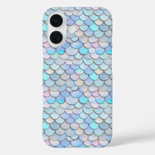 Blue Pastel Mermaid Scale iPhone 16 Case