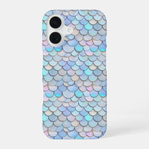 Blue Pastel Mermaid Scale iPhone 16 Case
