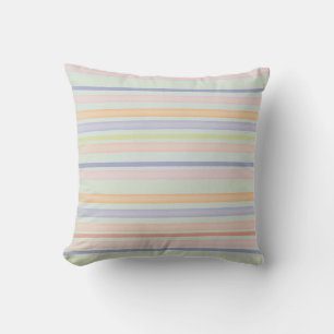 Blue pastel stripes cushion