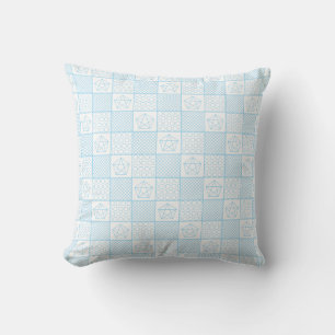 Blue Patchwork Cushion