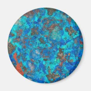 Blue patterened Shattuckite Magnet
