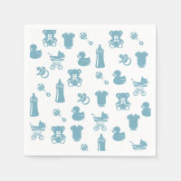 Blue Pattern Baby Shower