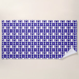 Blue Pattern  Beach Towel