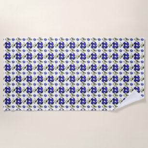 Blue Pattern  Beach Towel