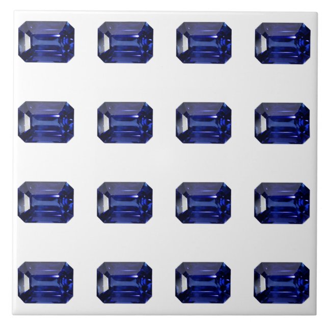 Blue Pattern Ceramic Tile (Front)