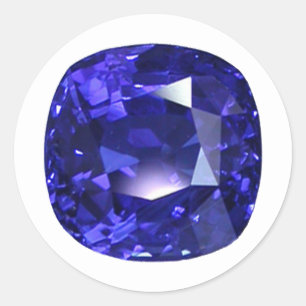 Blue Pattern Classic Round Sticker