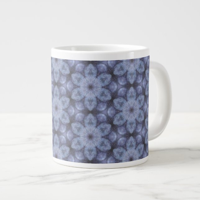 Blue Pattern Large Coffee Mug (Front Right)