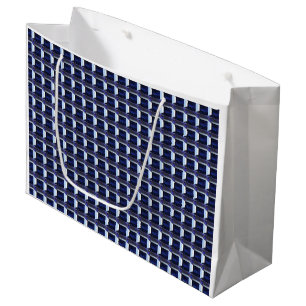 Blue Pattern  Large Gift Bag