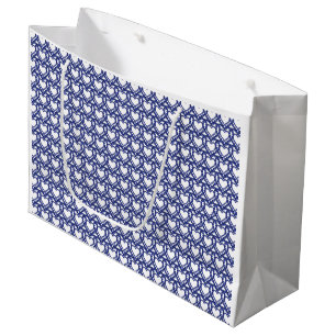 Blue Pattern  Large Gift Bag