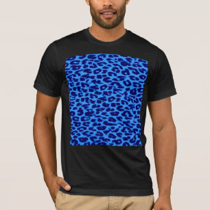 Blue pattern leopard fur texture T-Shirt