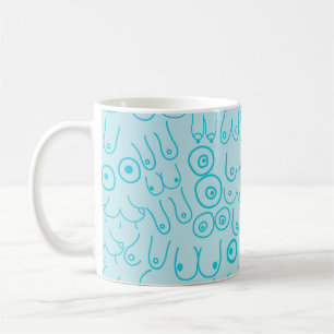 Blue pattern modern  coffee mug