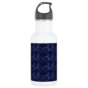 Blue pattern of bikes 532 ml water bottle