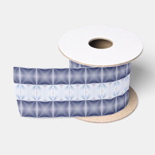 Blue Pattern Satin Ribbon