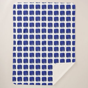 Blue Pattern  Sherpa Blanket