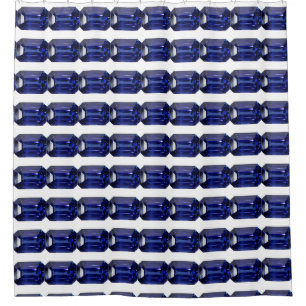 Blue Pattern Shower Curtain