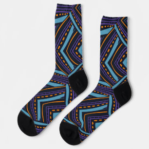 BLUE PATTERN SOCKS