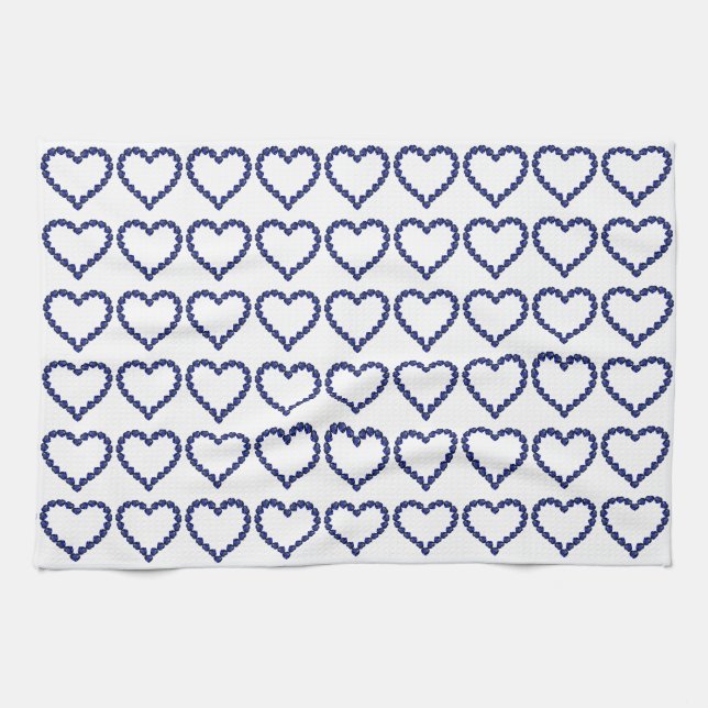 Blue Pattern  Tea Towel (Horizontal)
