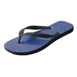 Blue pattern thongs