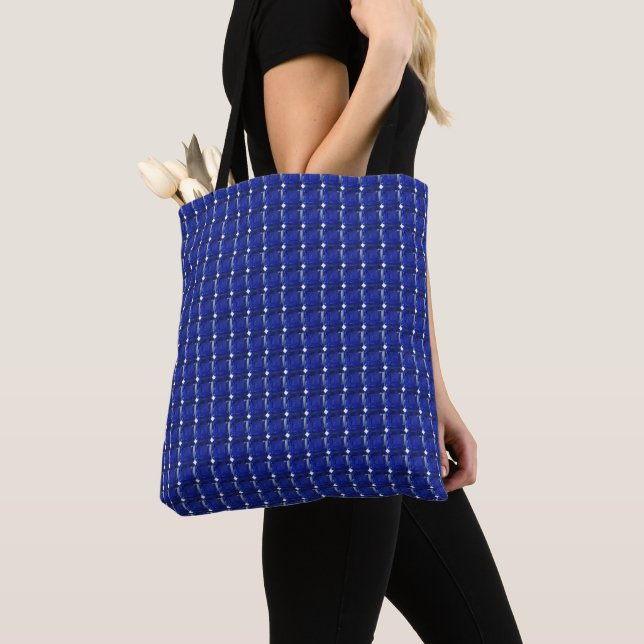 Blue Pattern  Tote Bag (Close Up)
