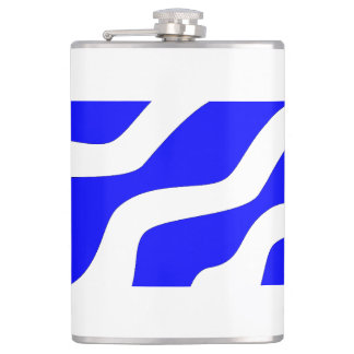 Blue patterns  hip flask