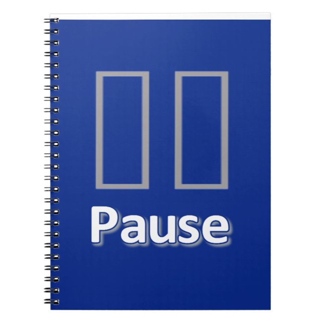 Blue Pause Notebook (Front)