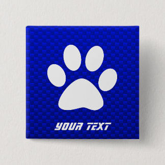 Blue Paw Print 15 Cm Square Badge