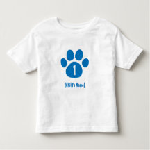 Blue Paw Print Birthday