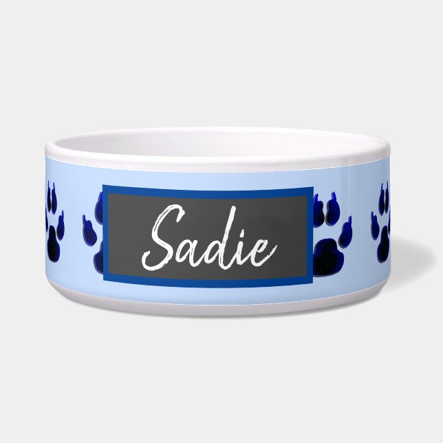 Blue Paw Print Dog's Food (Front)