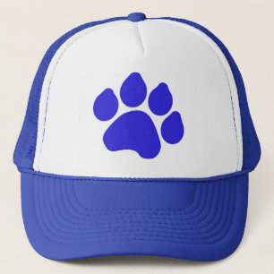 Blue Paw Print Hat