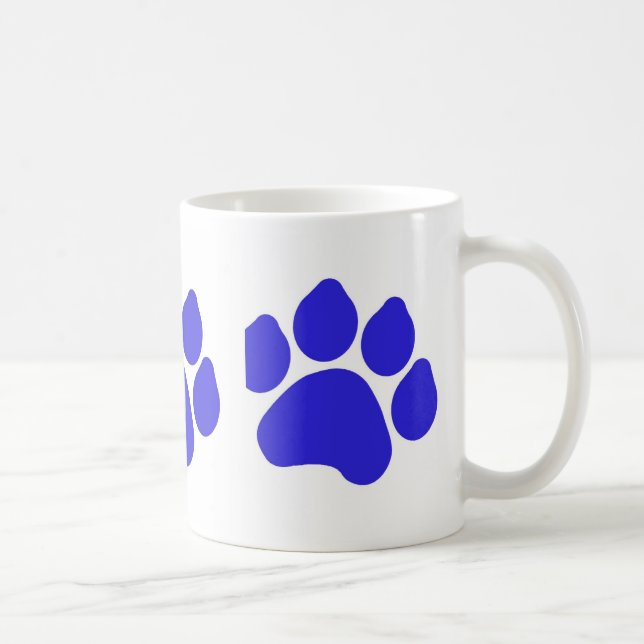 Blue Paw Print Mug (Right)