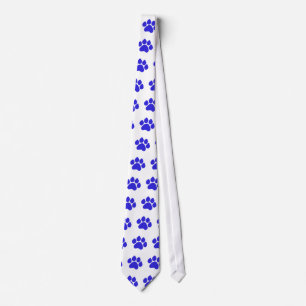 Blue Paw Print Tie