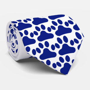 Blue Paw Print Tie
