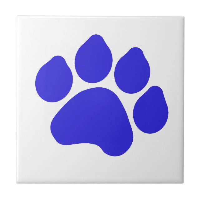Blue Paw Print Tile (Front)
