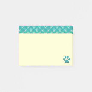 Blue Paw Prints Post-it Notes
