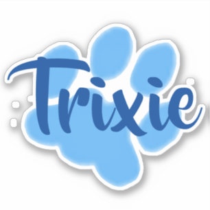 Blue pawprint custom sticker