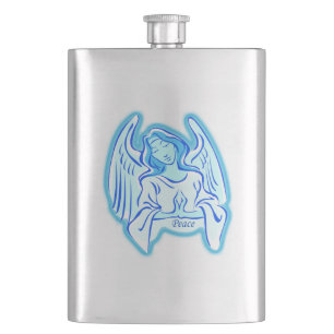 Blue Peace Angel Flask